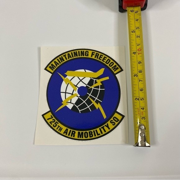 Air Force 4”x4” Sticker 725th Air Mobility Squad Maintaining Freedom Military - Picture 3 of 5
